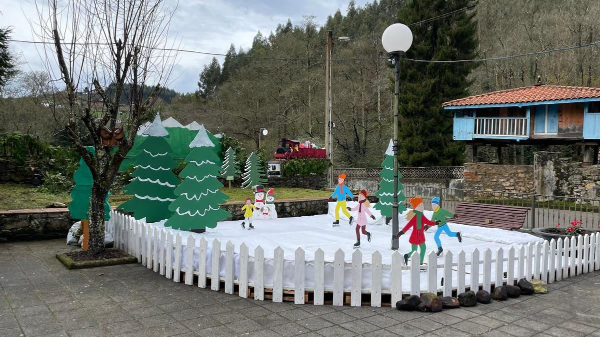La pista de patinaje creada por los vecinos en el parque de La Ferrería.