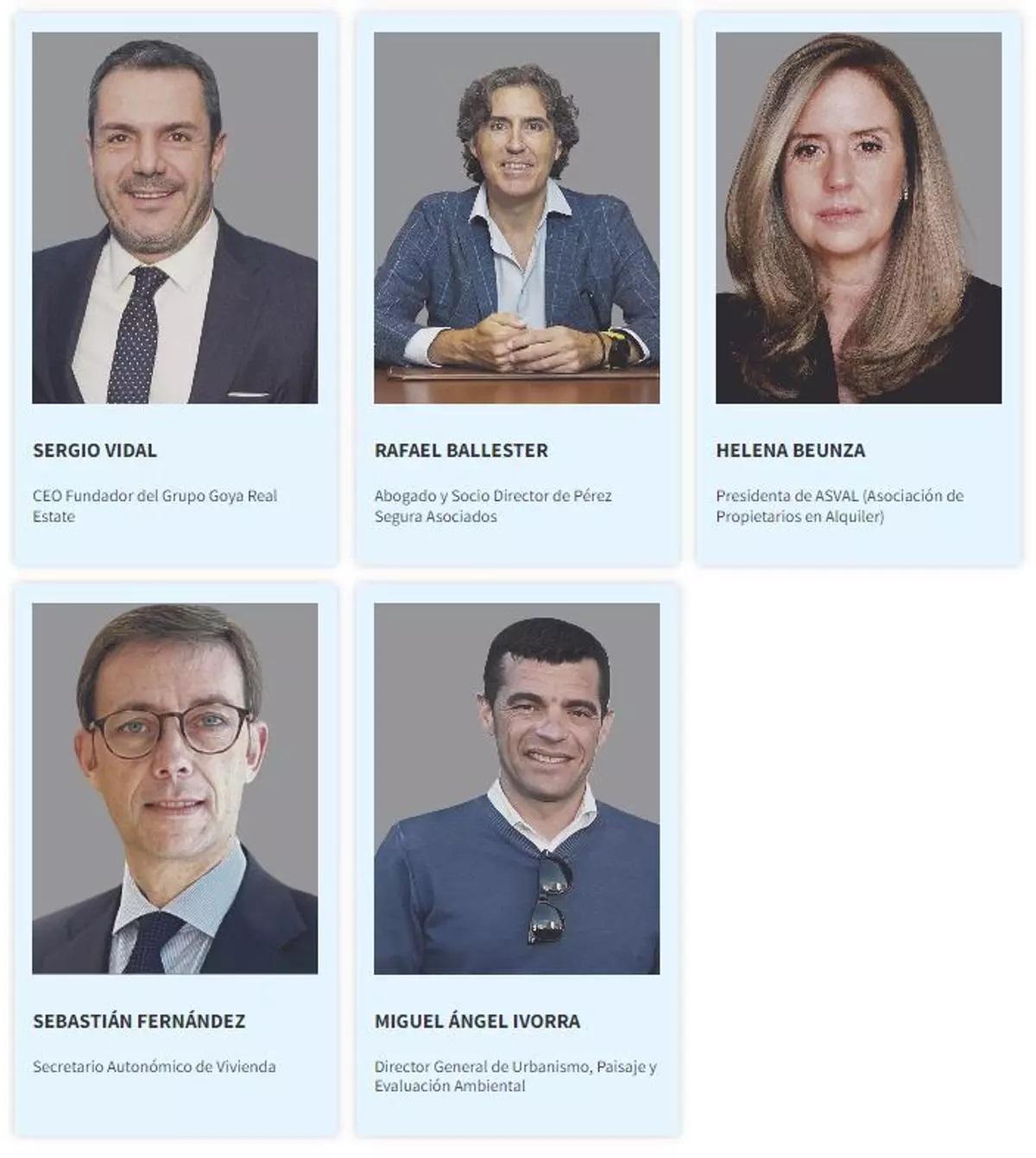 Los autores del informe sobre el sector inmobiliario del Foro Mediterráneo.