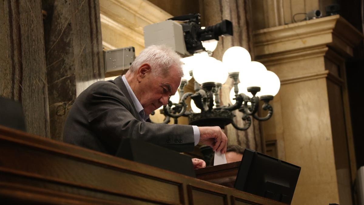 Ernest Maragall, en la sesión constitutiva del Parlament.