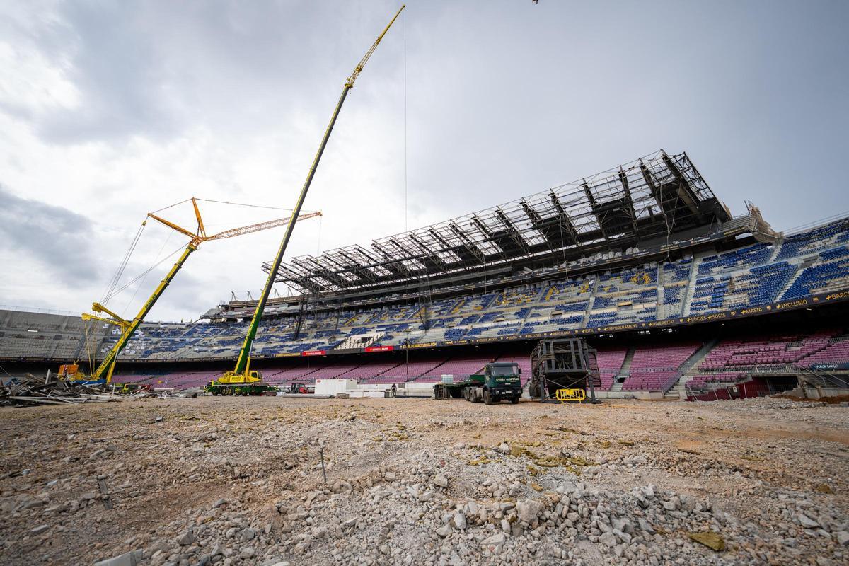 Así continúan las obras en el Spotify Camp Nou: Un estadio que ya está irreconocible