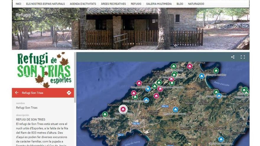 El mapa de los refugios de Baleares para excursionistas 2.0