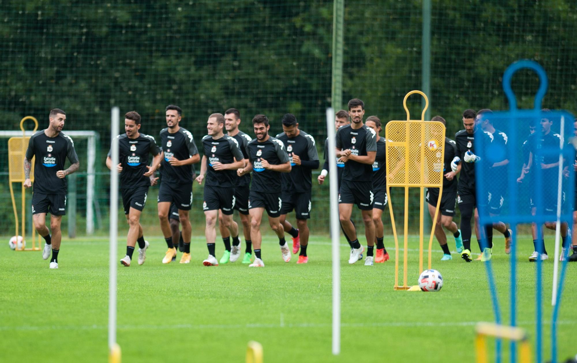 Pimer entrenamiento de la pretemporada del Dépor 2021-2022