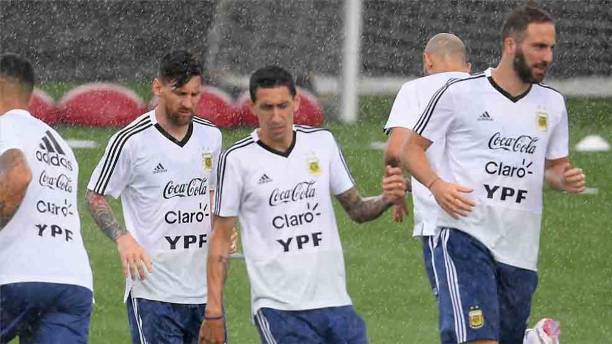 La lluvia impidió que la selección argentina pudiera entrenar