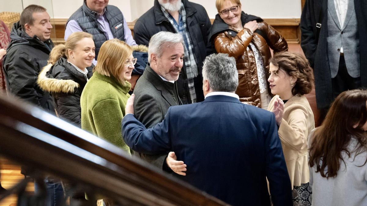 El presidente Jorge Azcón, este miércoles, en Teruel durante su encuentro con responsables de la Fundación Bodas de Teruel.