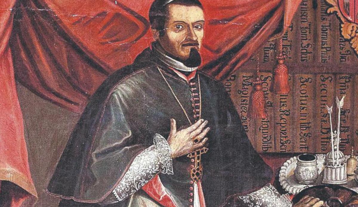 Cuadro con la imagen del que fuera obispo de Canarias (1665-1690), Ximénez Rabadán.
