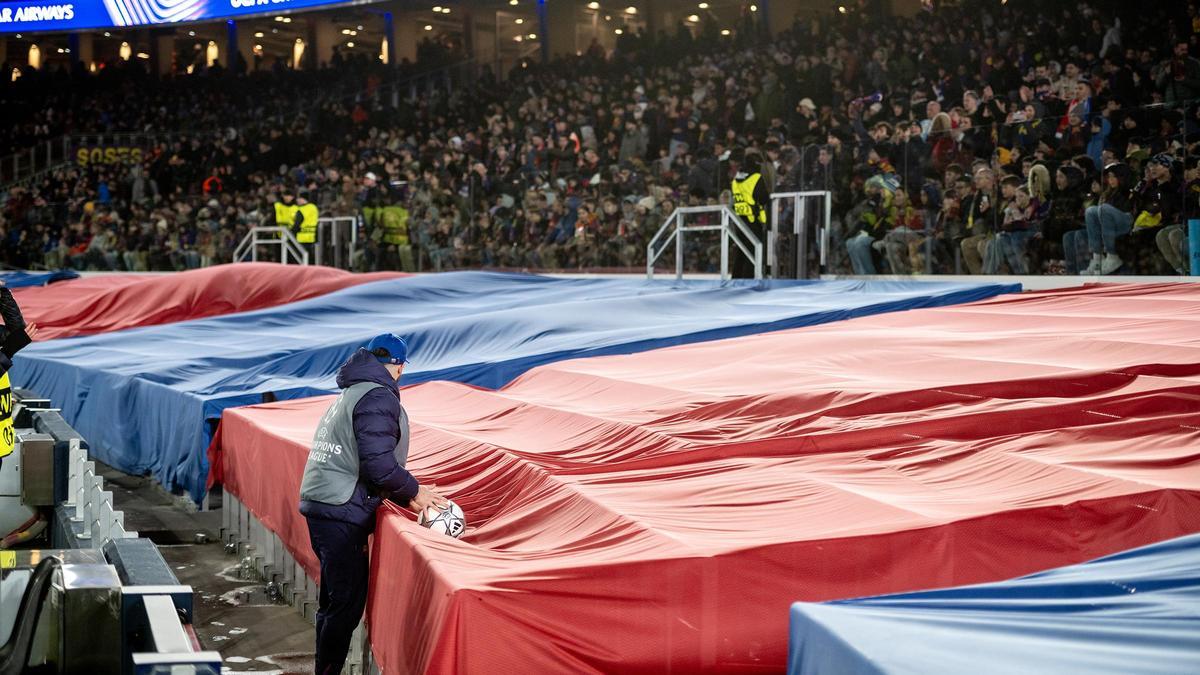 Espacio en el Camp Nou destinado para la grada de animación.