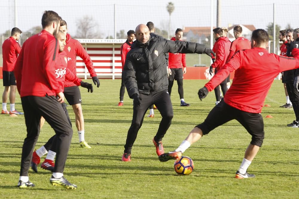 Entrenamiento del Sporting en el segundo día del año