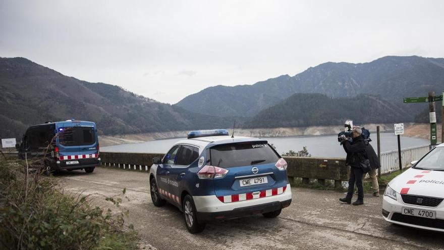 Els Mossos el dia de la reconstrucció del crim