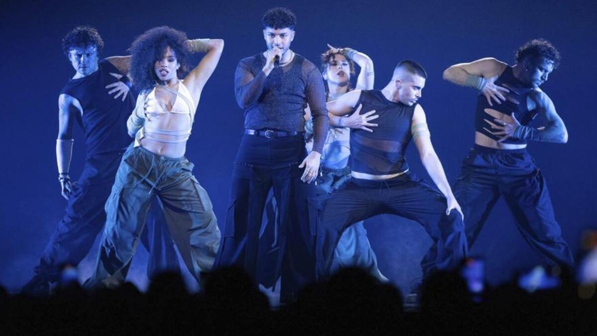 El artista Kenneth, durante su actuación en la primera semifinal del Benidorm Fest 2026, el pasado martes