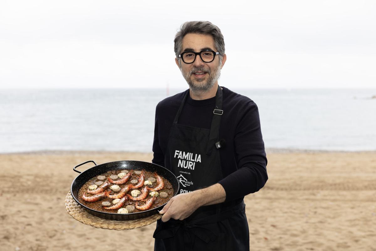 Berto Romero co una receta que fusiona sabores de interior y de costa