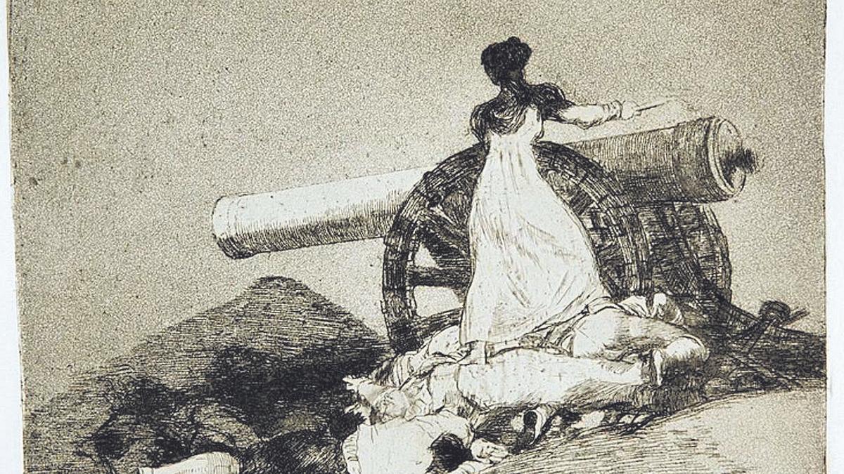 Qué valor, Agustina de Aragón, por Goya.