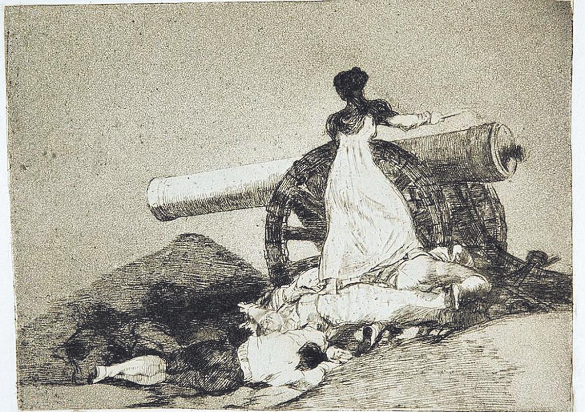 Qué valor, Agustina de Aragón, por Goya.