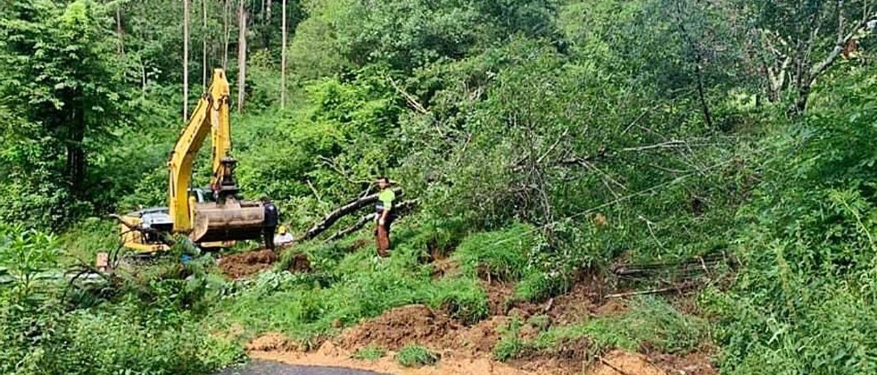 El gran argayo que afectó a la carretera de Sardalla (Ribadesella).