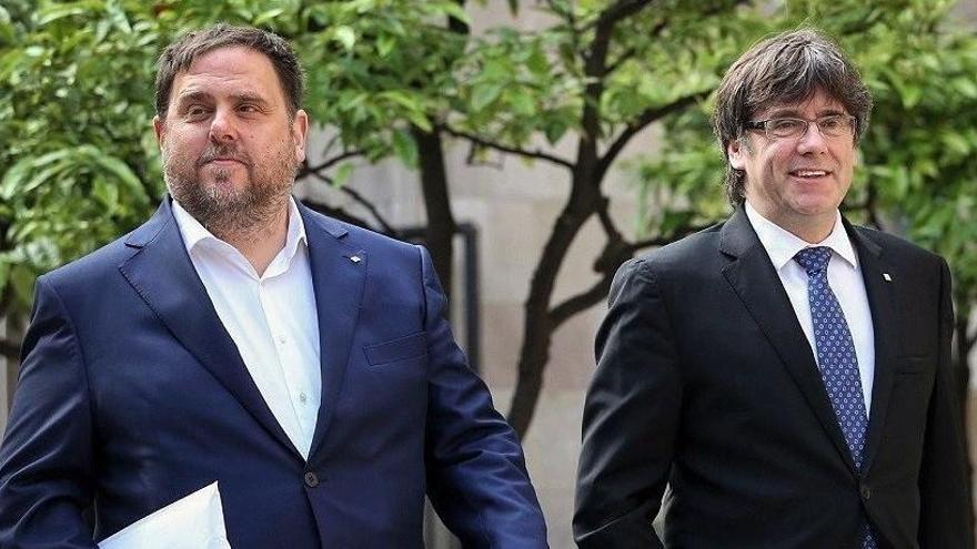 Oriol Junqueras y Carles Puigdemont.