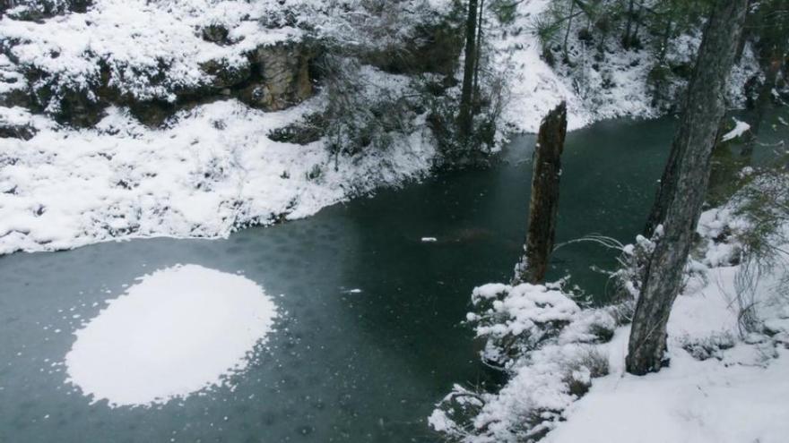 Imagen del río Madera congelado/  @meteohellin