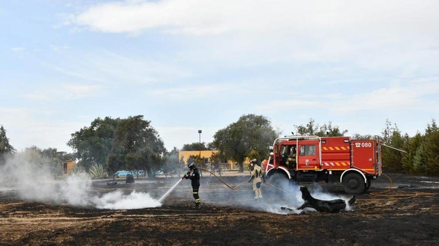 El Infoex estabiliza y desactiva el nivel 1 de peligrosidad del incendio de Bótoa