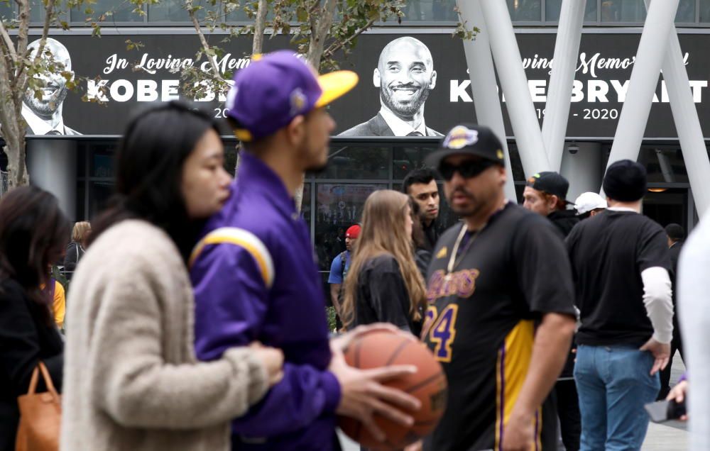 Luto en la NBA y en las calles por Kobe Bryant