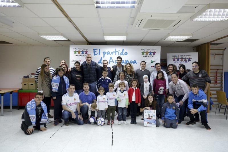 Cani, Cedrún y Lafita visitan a los niños de Aspanoa