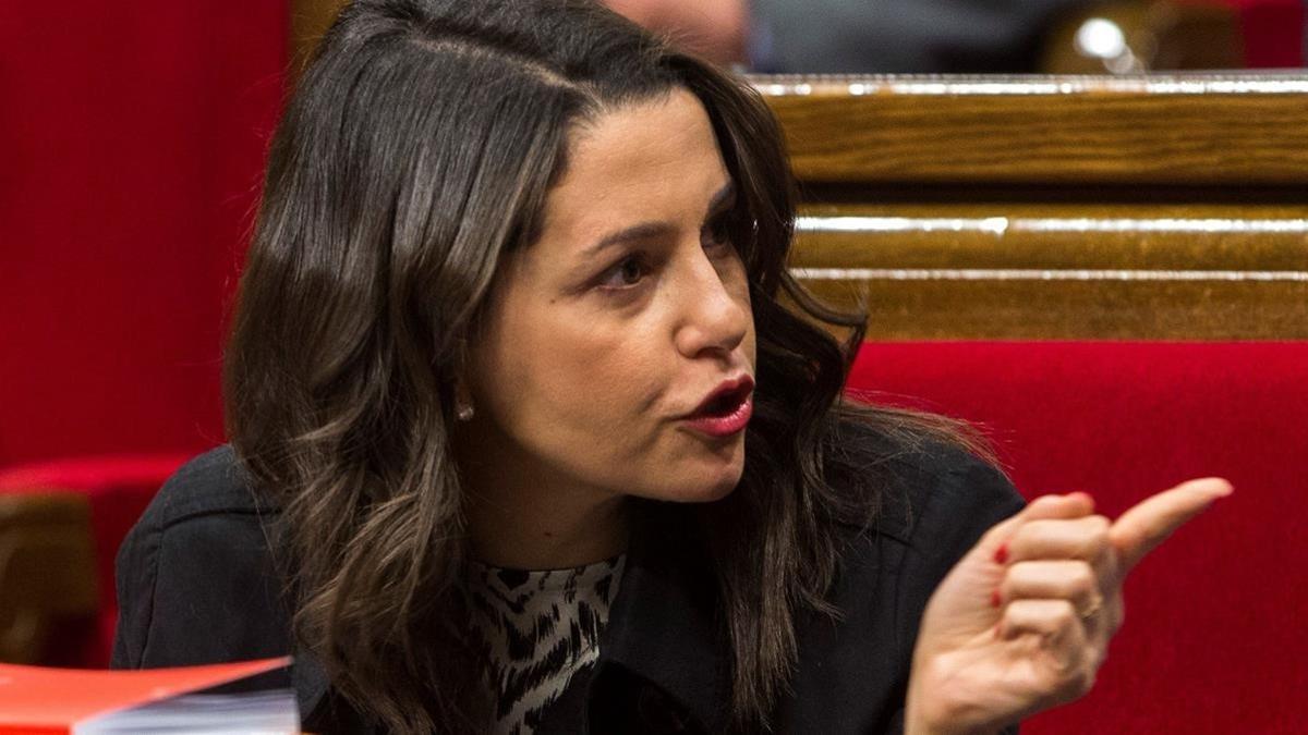 Inés Arrimadas, en el Parlament
