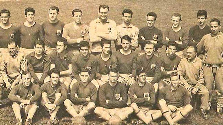 La plantilla del ascenso a Primera en 1960.