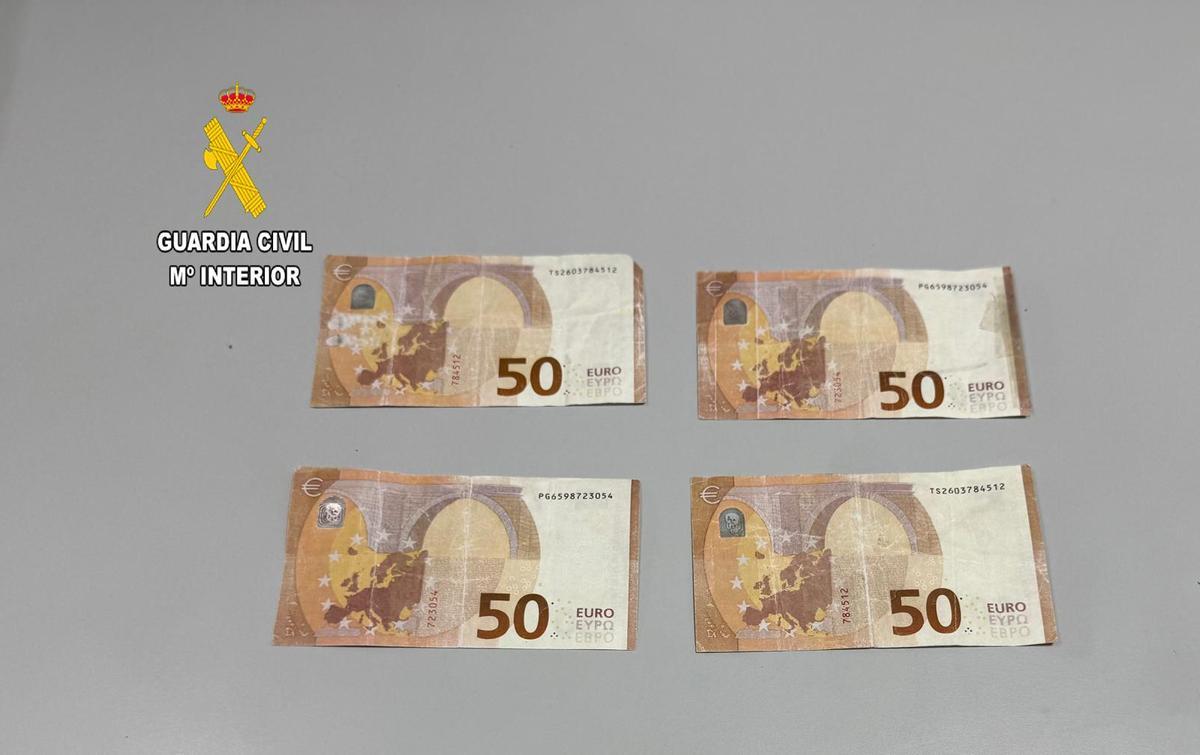Billetes falsos incautados