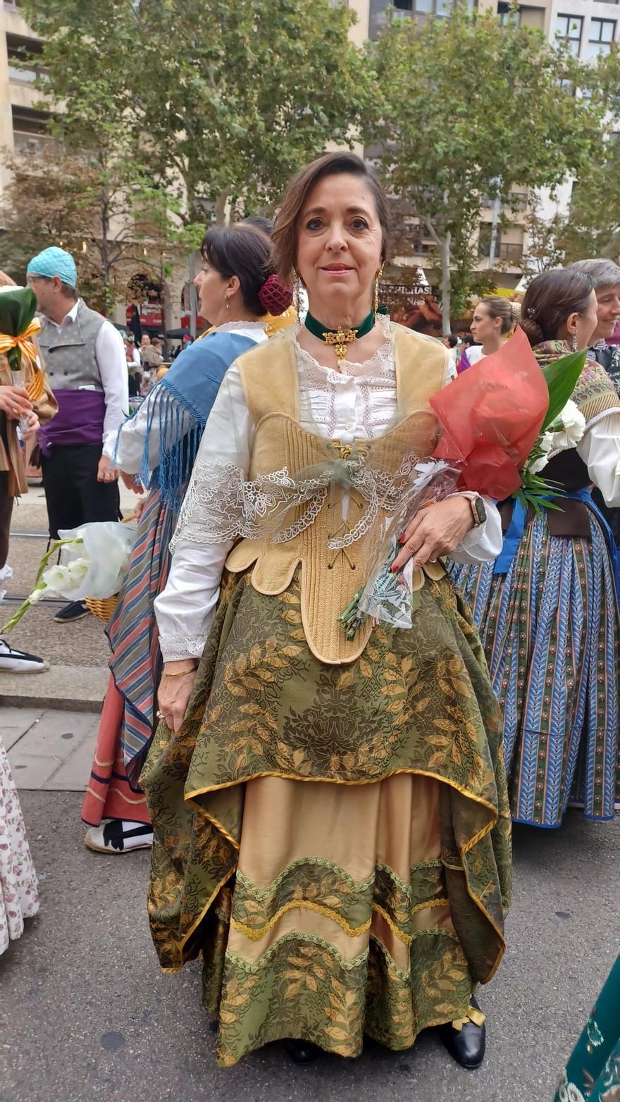 Nuria Moreno en la Ofrenda de Flores 2023 en Zaragoza