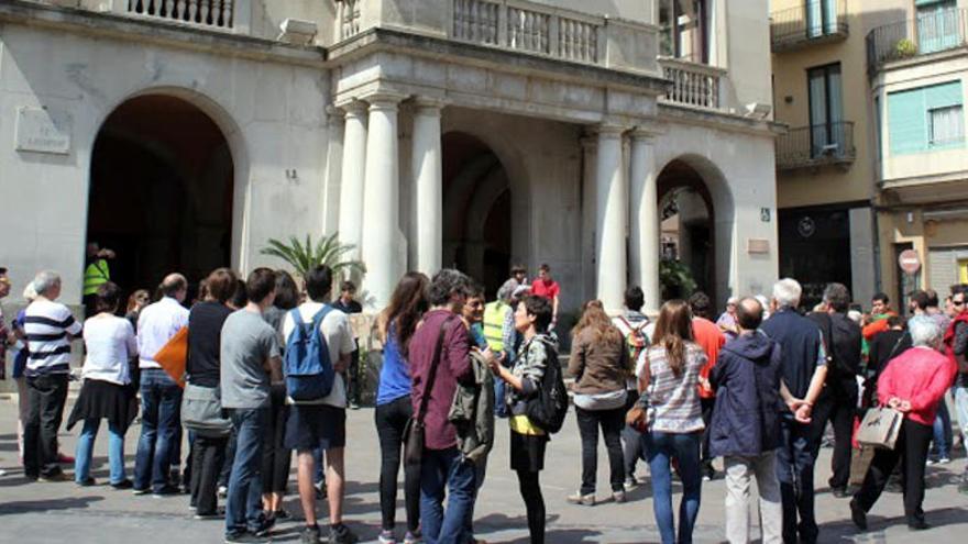 Onze entitats es concentren en contra la Llei de Seguretat Ciutadana a Figueres
