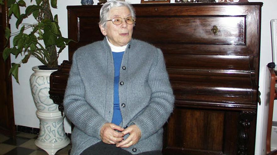 Sor Francisca en 2006, en el colegio Virgen Milagrosa.