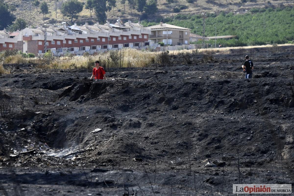 El día después del incendio de El Valle-Carrascoy, en imágenes