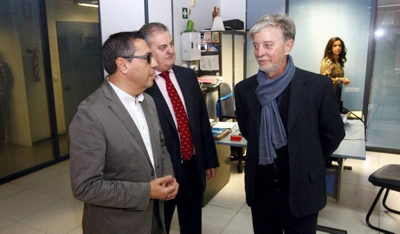 Pedro Santisteve visita la redacción de EL PERIÓDICO DE ARAGÓN