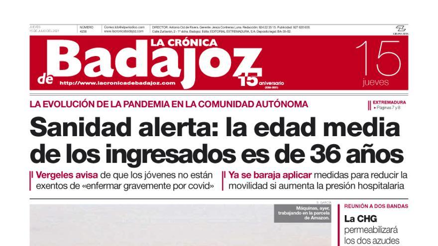 Consulta la portada correspondiente al día 15 de julio del 2021