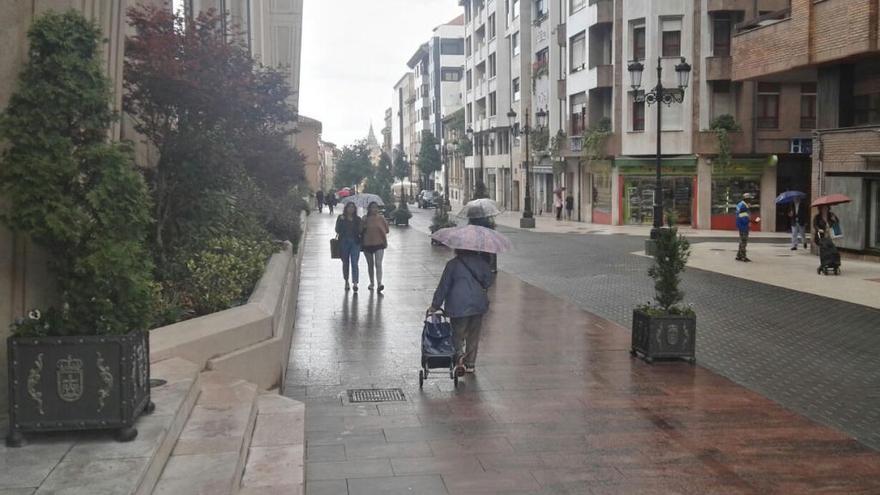 Lluvia en Oviedo.