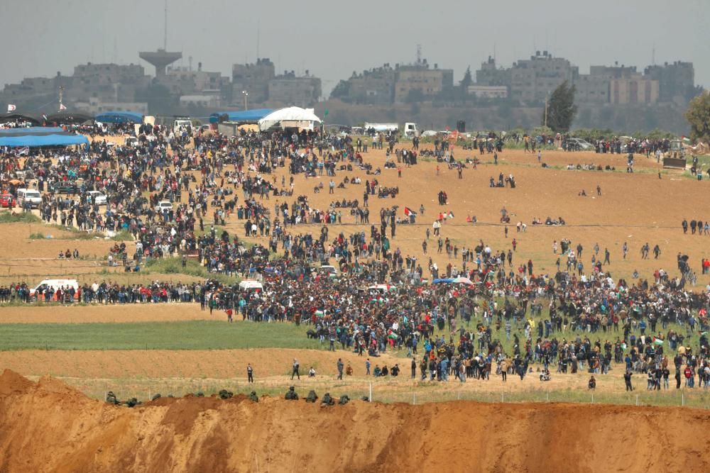 Jornada de protestas en Gaza