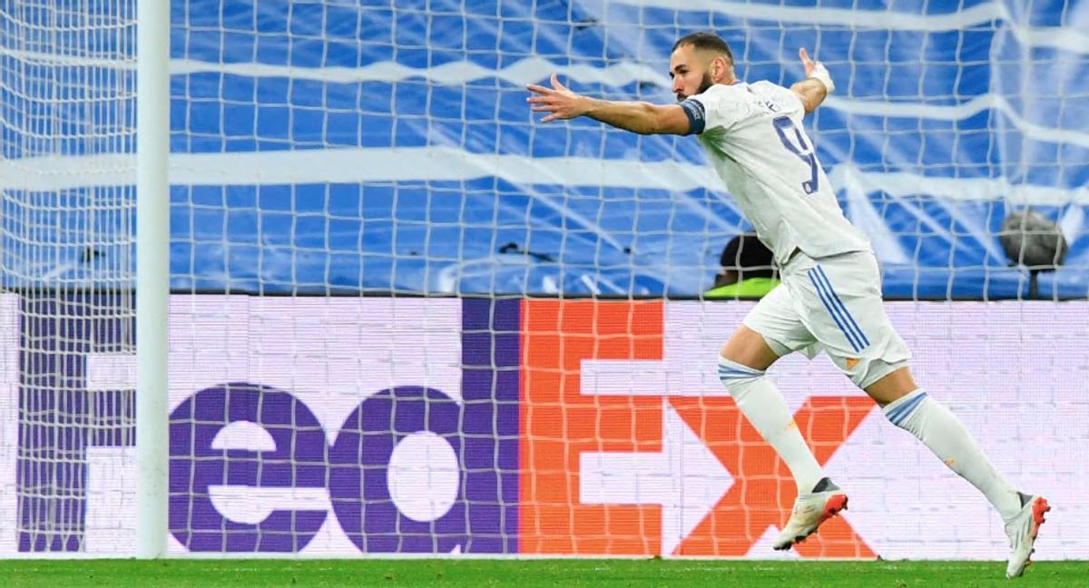 Benzema celebra un tanto