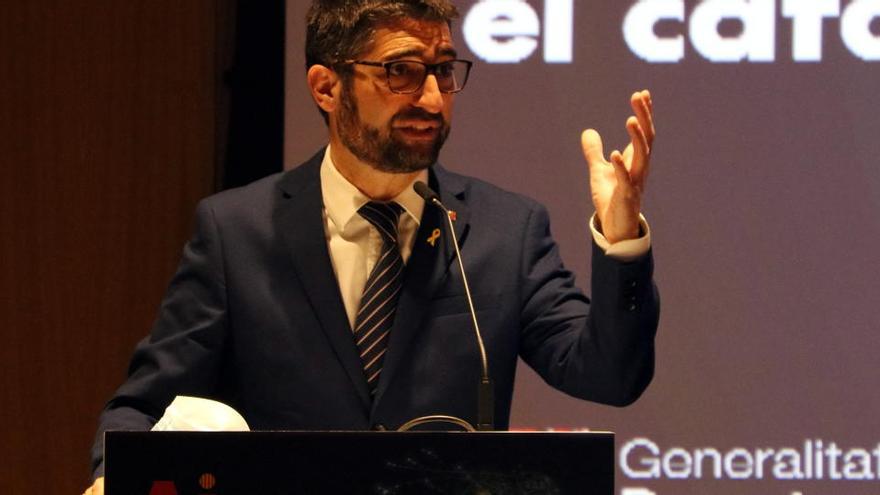 El conseller de Polítiques Digitals i Administració Pública, Jordi Puigneró, durant la presentació del projecte &#039;Aina&#039;, aquest dijous 10 de desembre de 2020