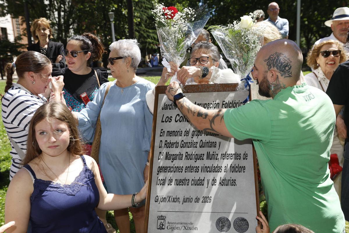 En imágenes: el homenaje de Gijón a "Los Collacios"
