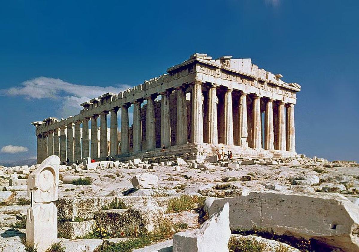 El Partenón, situado en la Acrópolis de Atenas.