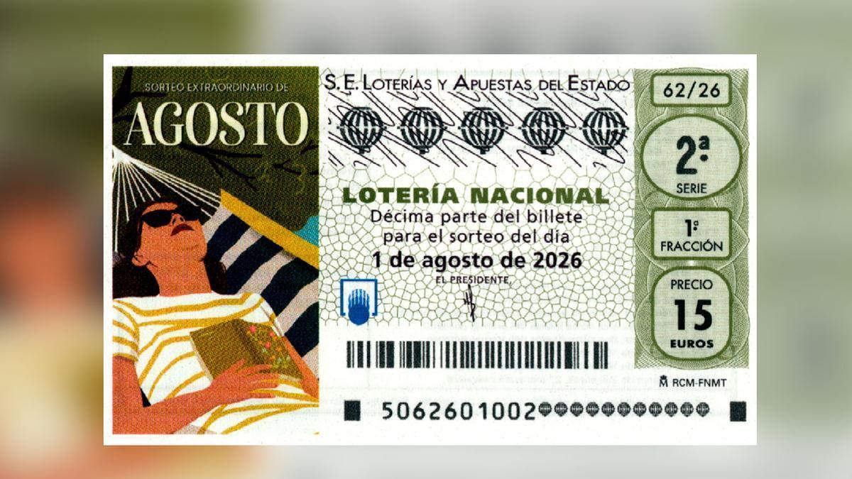 Décimo del Sorteo Extraordinario de Agosto de la Lotería Nacional.