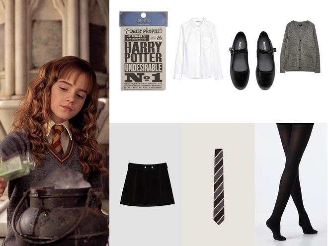 Disfraces fáciles para chica en Halloween: Hermione Granger, de Harry Potter