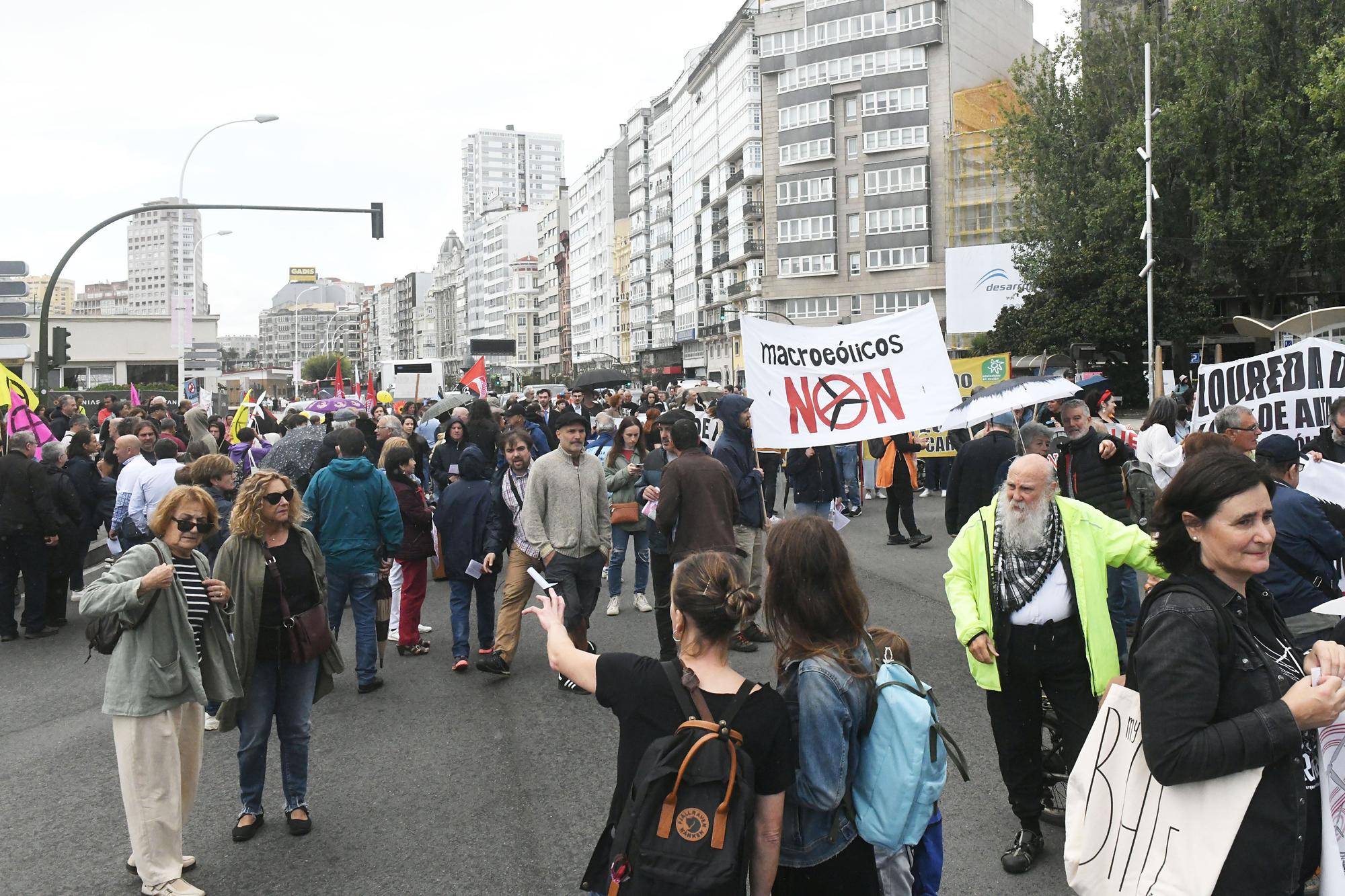 Manifestación en A Coruña contra los parques eólicos