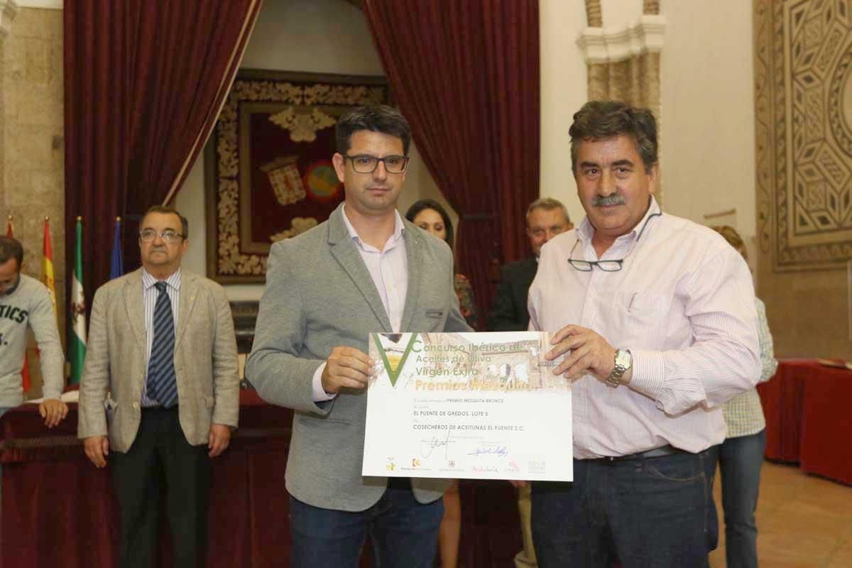 V Concurso ibérico de aceites de oliva virgen extra premios Mezquita 2018