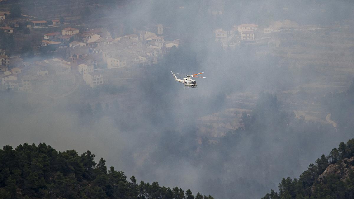 Bei der Bekämpfung des Brandes in der Provinz Castellón.