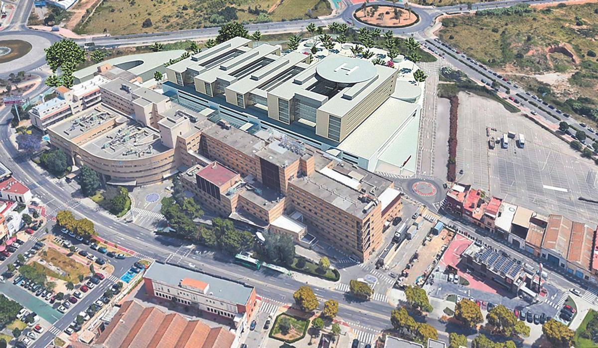 Recreación del nuevo hospital General de Castelló que presentó el Govern del Botànic.