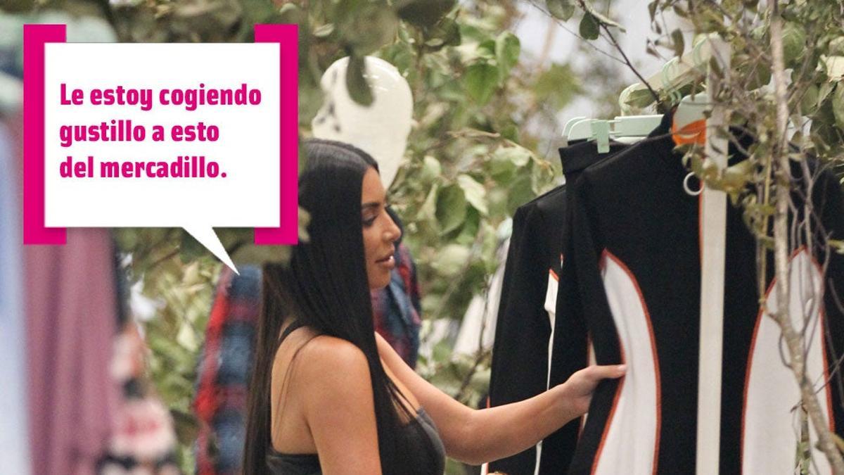 Kim Kardashian le ha cogido el gusto a la ropa de segunda mano