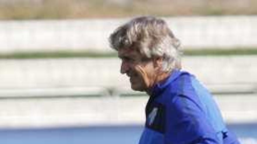 Pellegrini sonríe en un entrenamiento reciente.