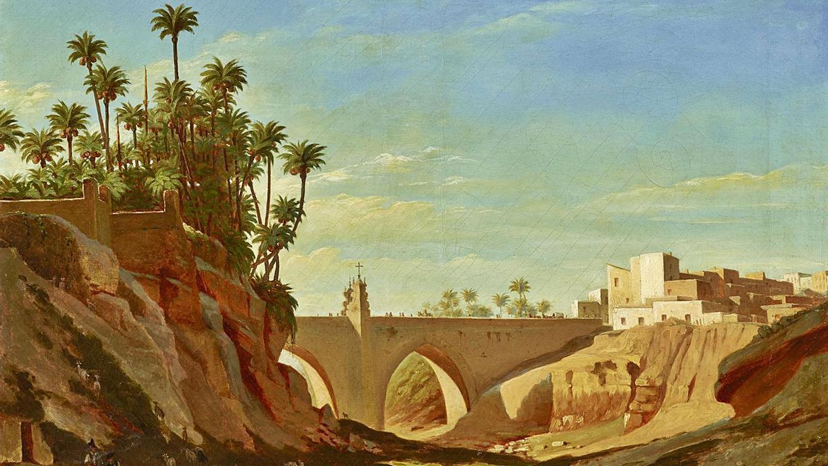 Cuadro del pintor con
el Puente de la 
Virgen de Elche.  información 