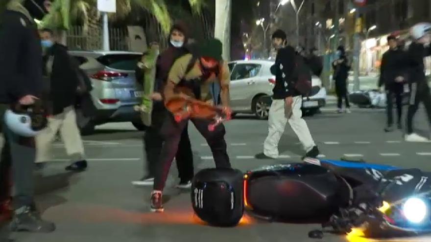 Una imagen de los disturbios en Barcelona