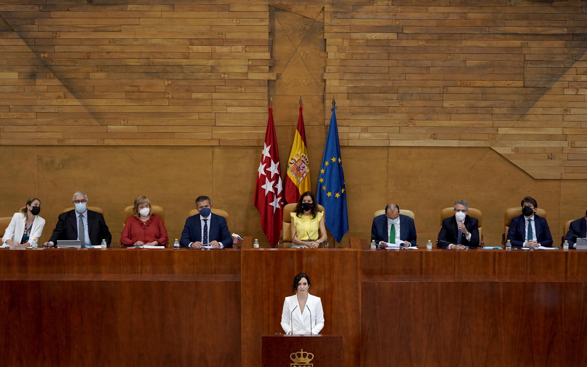 Sesión de investidura de Isabel Díaz Ayuso en la Asamblea de Madrid
