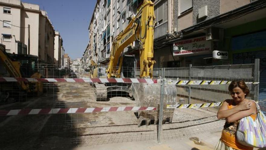 Obras del Metro en la calle La Unión.