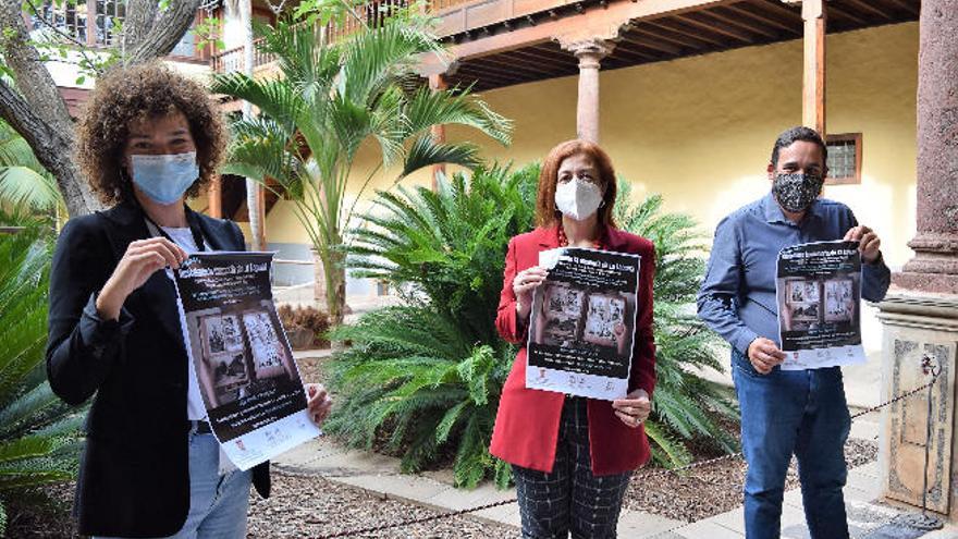 La presentación del proyecto de rutas guiadas &#039;Mayores, rescatando la memoria de La Laguna&#039; .